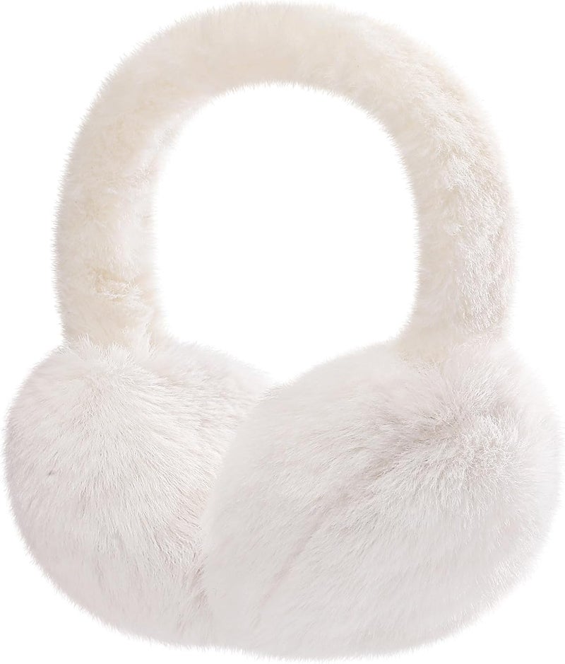 Clothclose Ear Muffs for Kids - Furry Ear Muffs for Winter Women Girls Boys, Foldable Cozy Winter Earmuffs Warmers - Image 1
